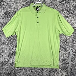 FJ Footjoy Short Sleeve‎ Golf Polo Shirt Mens XL (FITS 2XL)  Green Lightweight